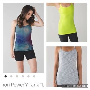 3 Lululemon power Y tanks